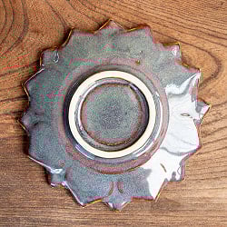 エスニック気分を盛り上げる　ロータスプレート　14cm　Sky purple - サブ5