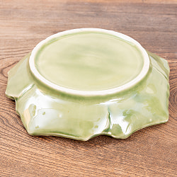 エスニック気分を盛り上げる　オーキッドプレート　20cm　Yellow green - サブ4