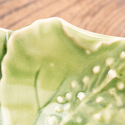 エスニック気分を盛り上げる　オーキッドプレート　20cm　Yellow green - サブ5