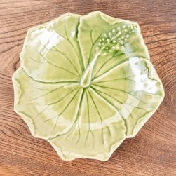 エスニック気分を盛り上げる オーキッドプレート 20cm Yellow green