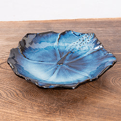 エスニック気分を盛り上げる　オーキッドプレート　20cm　Blue - サブ3