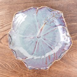 エスニック気分を盛り上げる オーキッドプレート 20cm Sky purple