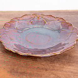 エスニック気分を盛り上げる　ロータスプレート　23.5cm　Sky purple - サブ3