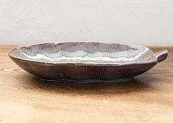 エスニック気分を盛り上げる　バナナリーフプレート　31cm　Sky purple - サブ5