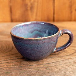 滑らかな釉薬が美しい タイの陶磁器マグカップ　Sky purple