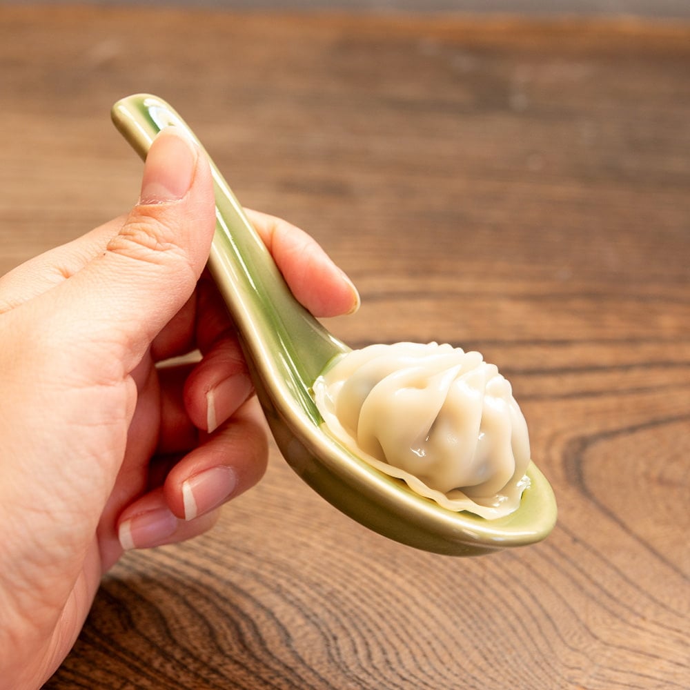 滑らかな釉薬が美しい タイの陶磁器スプーン　Blue6枚目の説明写真です