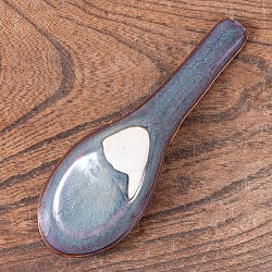 滑らかな釉薬が美しい タイの陶磁器スプーン　Sky purple - サブ4