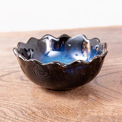 エスニック気分を盛り上げる　ロータスボウル　10cm　Blue - サブ3