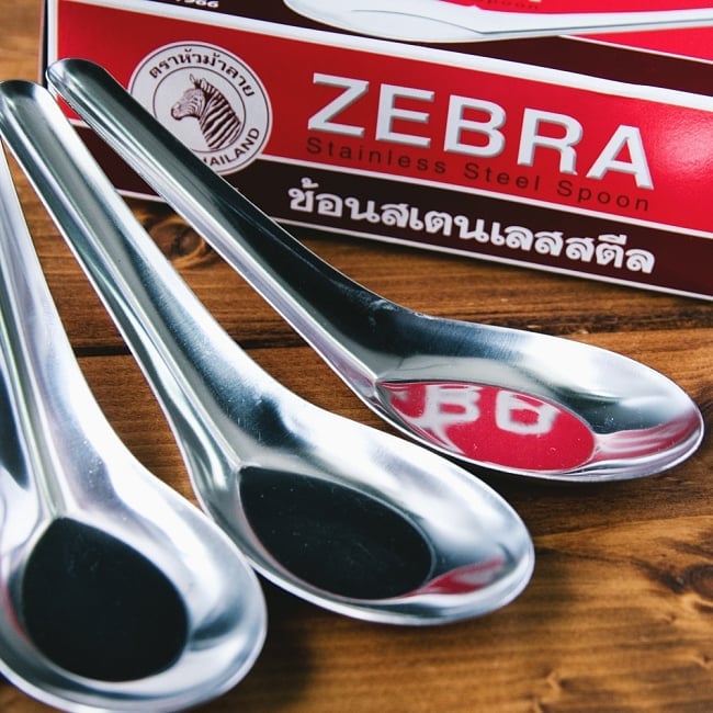 ゼブラ社製 タイ屋台のレンゲ6本セット ZEBRA - 12.5cm 2 - タイの食器でトップブランドのZEBRAです