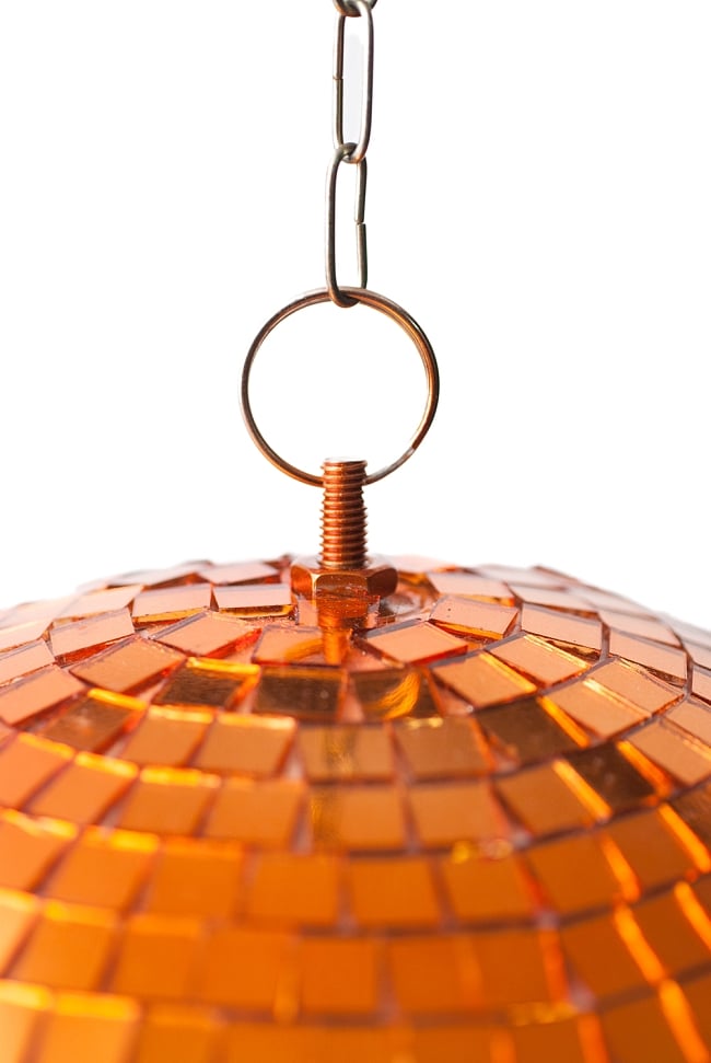 ミラーボール −銅色[300mm] 3 - 頂上にはこのような器具がついているので取り付けが簡単です。