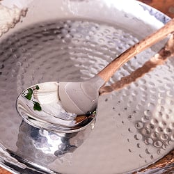 銅装飾槌目仕上げのディナースプーン　カレースプーン[約18.8cm] - サブ2