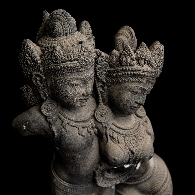 【58cm】アンティーク調 シータとラーマ 石像 インドネシアスタイルのヒンドゥ神像 15 - 美しい神像です。
