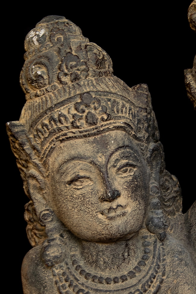 【63cm】アンティーク調 シータとラーマ 石像 インドネシアスタイルのヒンドゥ神像 3 - 美しい表現です。
