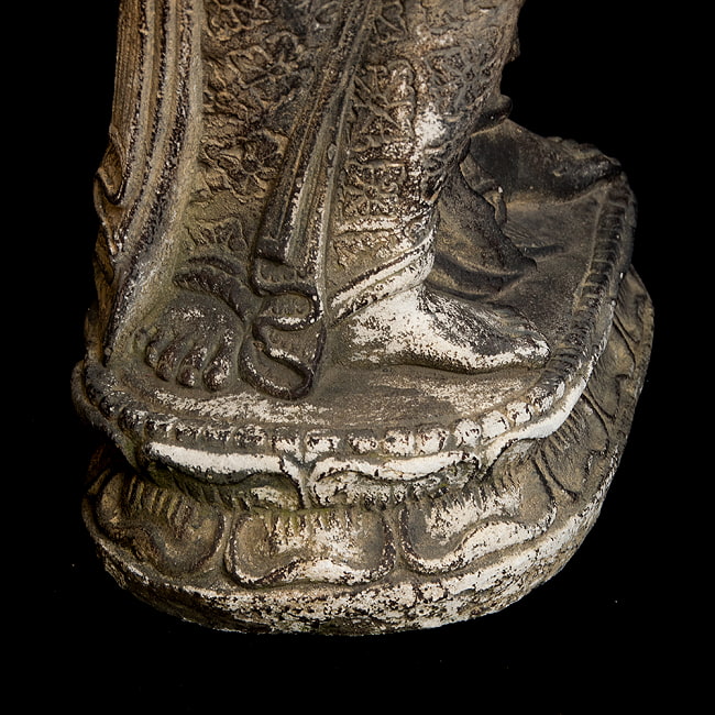 【63cm】アンティーク調 シータとラーマ 石像 インドネシアスタイルのヒンドゥ神像 9 - 側面からの様子です。