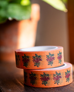 黄色と赤い花-ティラキタオリジナル マスキングテープ 15mm x 10m - サブ3