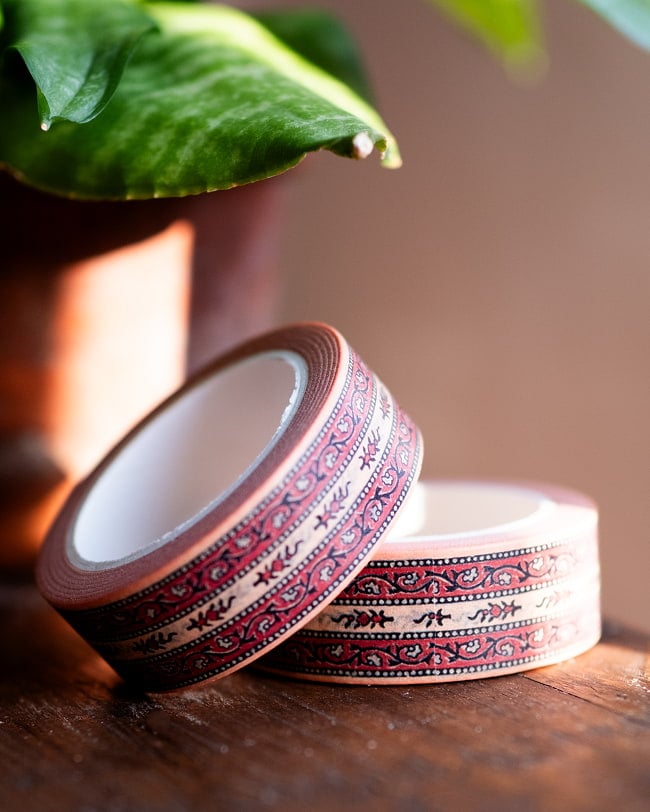 コットンボーダー-ティラキタオリジナル マスキングテープ 15mm x 10m 3 - 2つ並べて撮影しました。