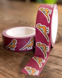 紫小鳥-ティラキタオリジナル マスキングテープ 15mm x 10m