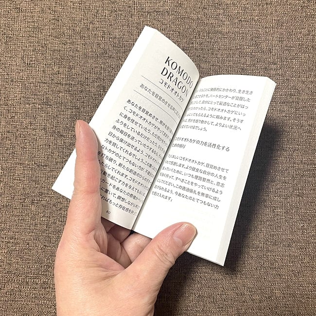 アニマルパワーデッキ - animal power deck 7 - 片手に収まる大きさですが詳しい解説書です。