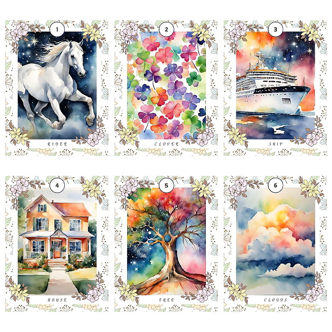 銀河の花束ルノルマンカード - Galaxy Bouquet Lenormand Cards 2 - ノスタルジー
