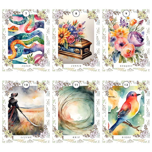 銀河の花束ルノルマンカード - Galaxy Bouquet Lenormand Cards 3 - 素敵なカードです、あなたはなにを問いますか？