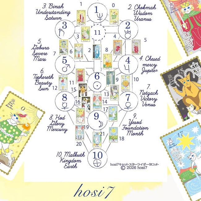 hosi7キャットスターライダータロット - hosi7 Cat Star Rider Tarot 2 - すてきなカードです