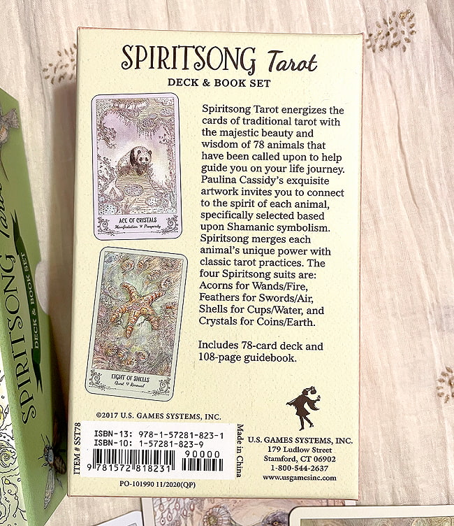スピリットソングタロット - Spirit Song Tarot 5 - 箱裏面の解説、あなたは何を占う？