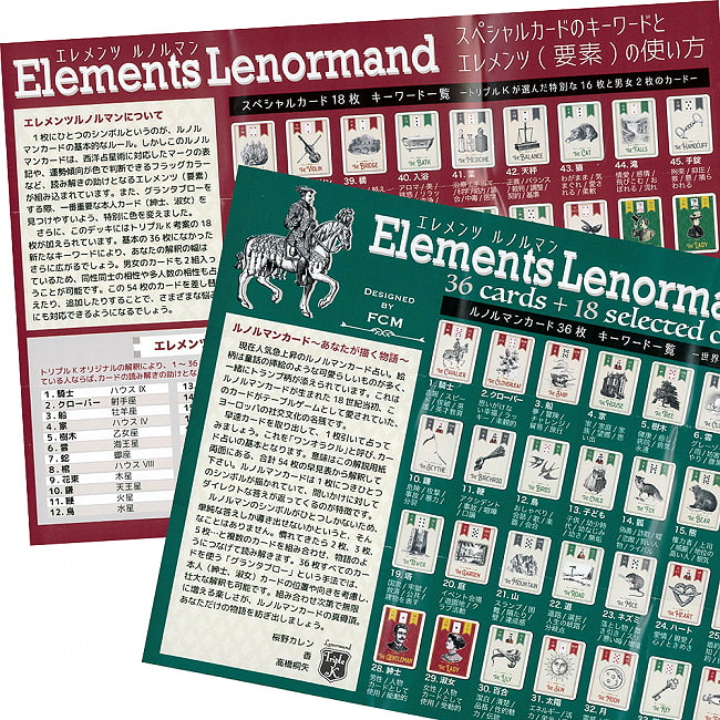 エレメンツルノルマンカード - Elements Le Norman Card 3 - 日本語の説明紙がついています。