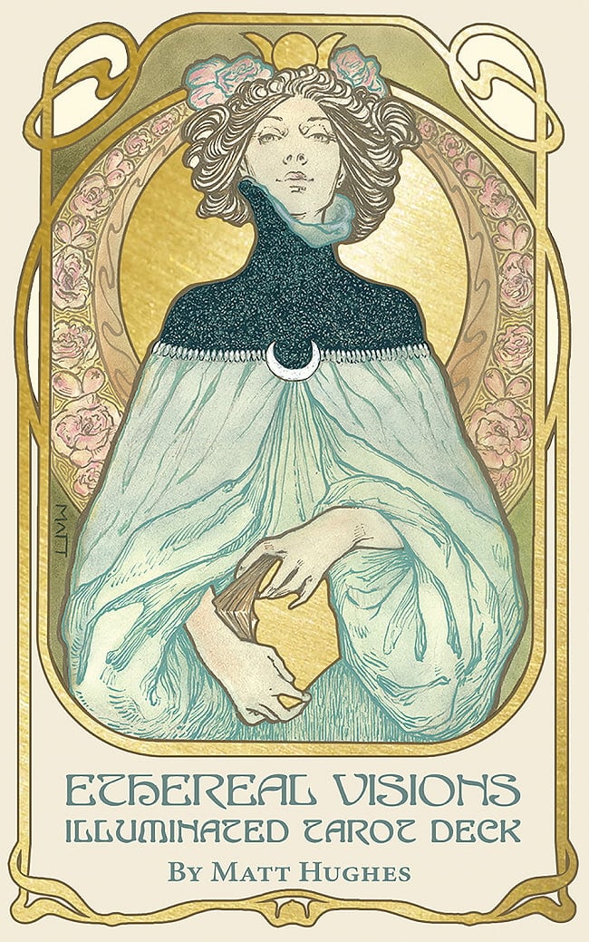 エーテルビジョンイルミネーテッドタロット - Ether Vision Illuminated Tarotの写真1枚目です。表紙は2女教皇です。。こちらはドイツ語版オラクルカード,占い,カード占い,タロット