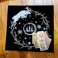 タロットテーブル クロス(聖なるキャンドル)- Tarot Table Cross (Holy candle)(ID-SPI-550)