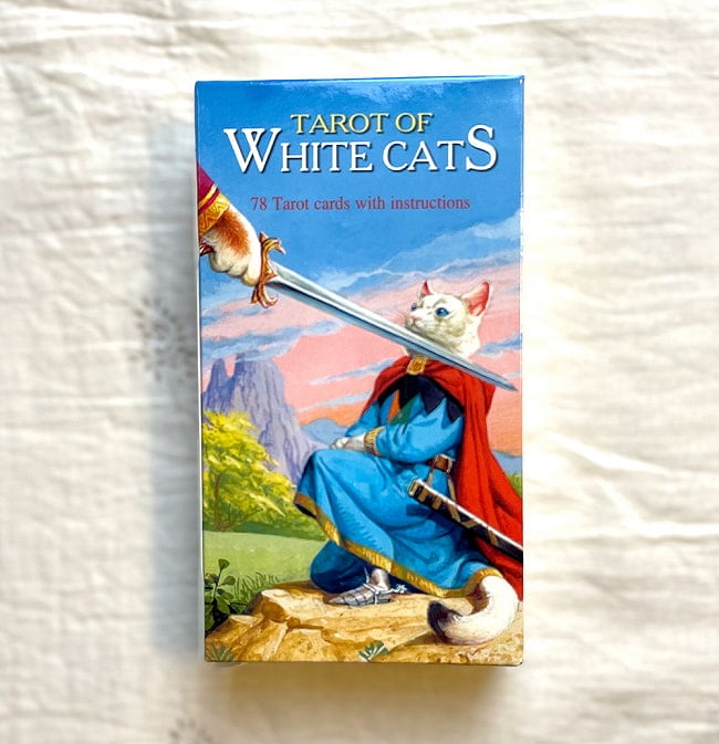 ホワイトキャッツ タロットカード - White Cats Tarot Card 3 - 箱裏も猫ちゃん。。