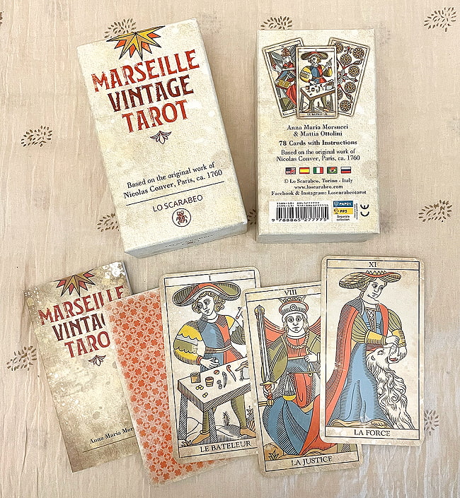 マルセイユビンテージタロット - Marseille Vintage Tarot 2 - 8番が正義、11番が力のかーどですのでマルセイユ版かな、
8番が力、11番が正義のかーどですのでウエイト版かな、
