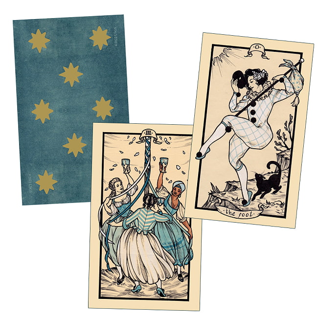 フョードル・パブロフのタロット - Fyodor Pavlov Tarot 3 - カードの表面と裏面です。