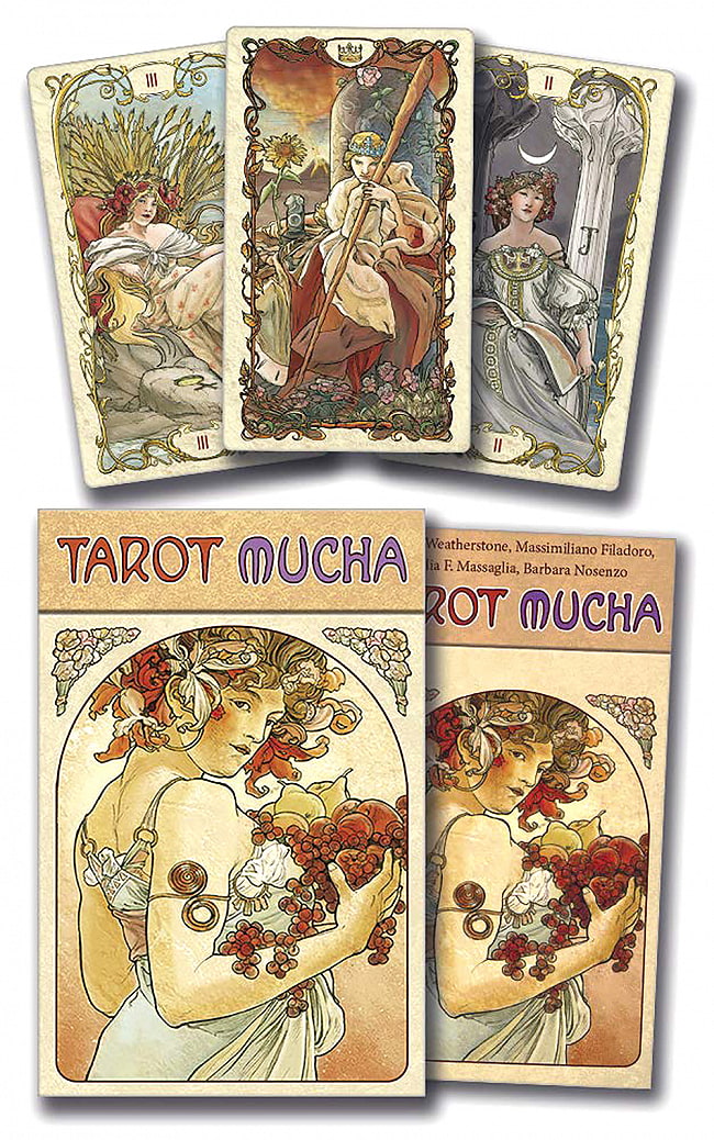ムーチャタロット - mucha tarot 2 - 8番が正義、11番が力のかーどですのでマルセイユ版かな、
8番が力、11番が正義のかーどですのでウエイト版かな、
