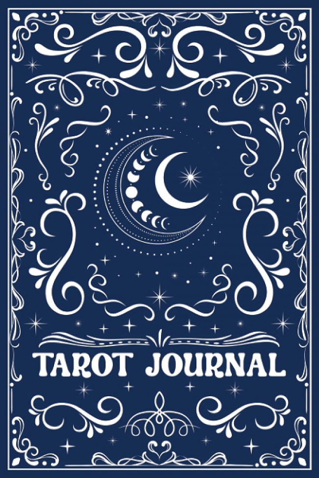 タロットジャーナル　３枚用【ムーンサイクル】- Tarot journal for 3 cards [Moon cycle]の写真1枚目です。タロット占術上達の最大のポイントは、占いをした時の詳細なデータを記録することです。あなたの学びにこのノート、お役立て下さい。オラクルカード,占い,カード占い,タロット