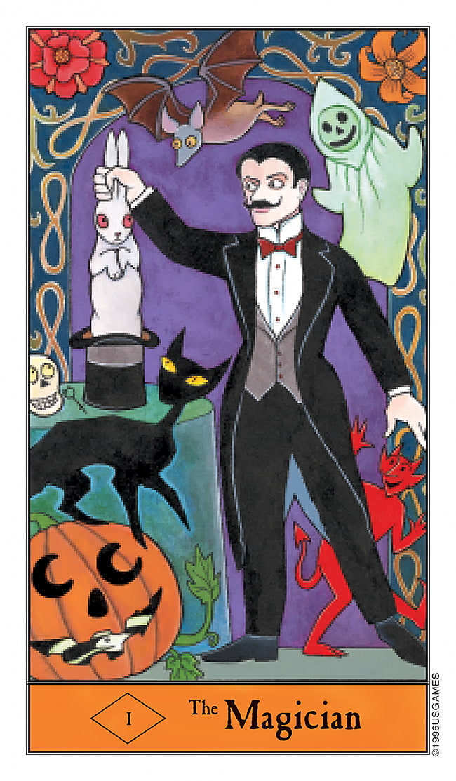 ハロウィンタロット - halloween tarot 3 - 箱裏です、このカードの説明。