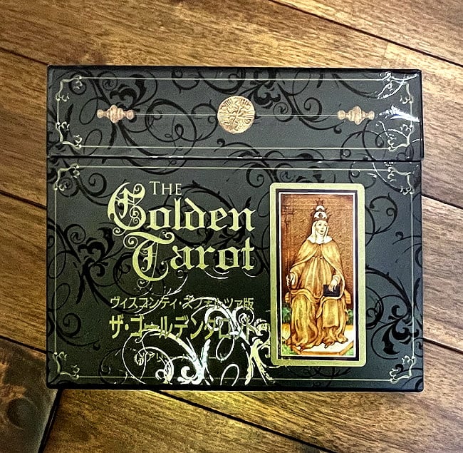 ヴィスコンティ・スフォルツァ版　ザ・ゴールデンタロット - Visconti Sforza version The Golden Tarotの写真1枚目です。パッケージ写真ですタロットカード,オラクルカード,占い,カード占い