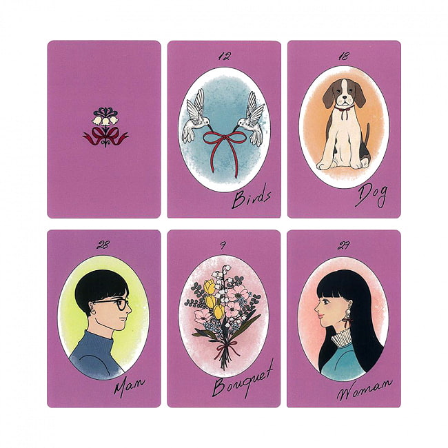 リボンルノルマン - ribbon lenormand 4 - カードの大きさはこのくらいです