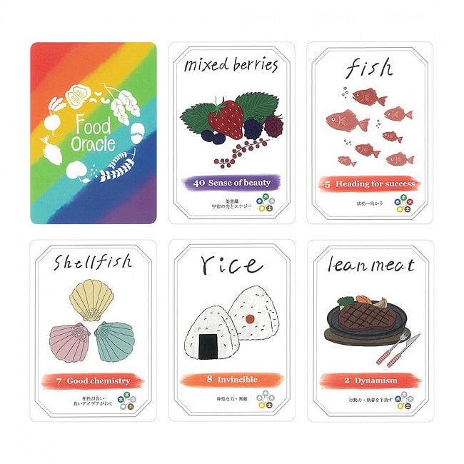 フードオラクルカード - food oracle cards 4 - カードの大きさはこのくらいです