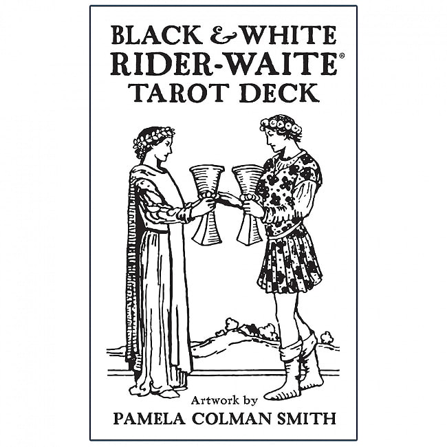 ブラックアンドホワイトタロット - Black & White Rider-Waite? Tarot Deckの写真1枚目です。パッケージ写真ですオラクルカード,占い,カード占い,タロット