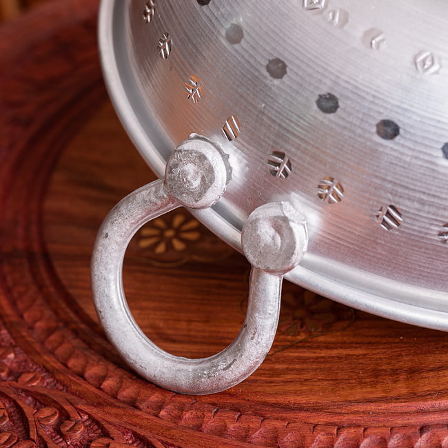 軽量リーズナブルなアルミニウム カダイ　インドの食器＆鍋【直径約21.5ｃｍ】 7 - 拡大写真です