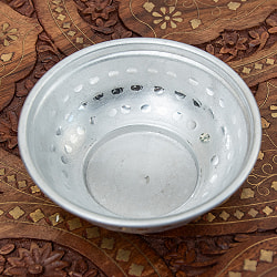 インドの透かし彫り軽量アルミボウル - 外径：約12.5cm - サブ2