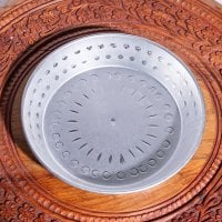 インドの透かし彫り軽量アルミ ミニターリー - 外径:約20cm