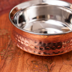 美しい槌目銅装飾仕上げ カダイ（直径：約11cm） - サブ2