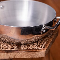 インド鍋 アルミニウム 調理用カダイ【直径：約23cm】 - サブ2