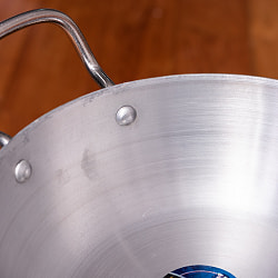 インド鍋 アルミニウム 調理用カダイ【直径：約23cm】 - サブ4