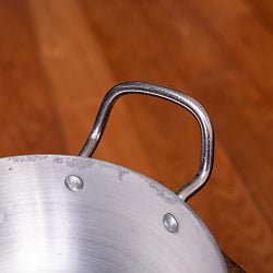 インド鍋 アルミニウム 調理用カダイ【直径：約23cm】 - サブ5