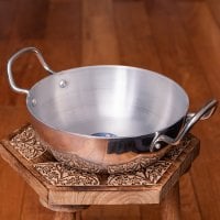 インド鍋 アルミニウム 調理用カダイ【直径:約23cm】