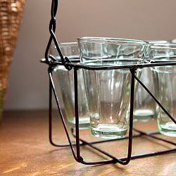 チャイワーラーのチャイカップホルダー - 6カップ用　ナチュラル - サブ3