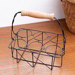 チャイワーラーのチャイカップホルダー - 6カップ用　ナチュラル - サブ5