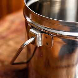 〔1.4L〕インドのステンレスミルクポット　ビリー缶　ブッシュクラフト　焚き火とキャンプの直火調理にも - サブ4